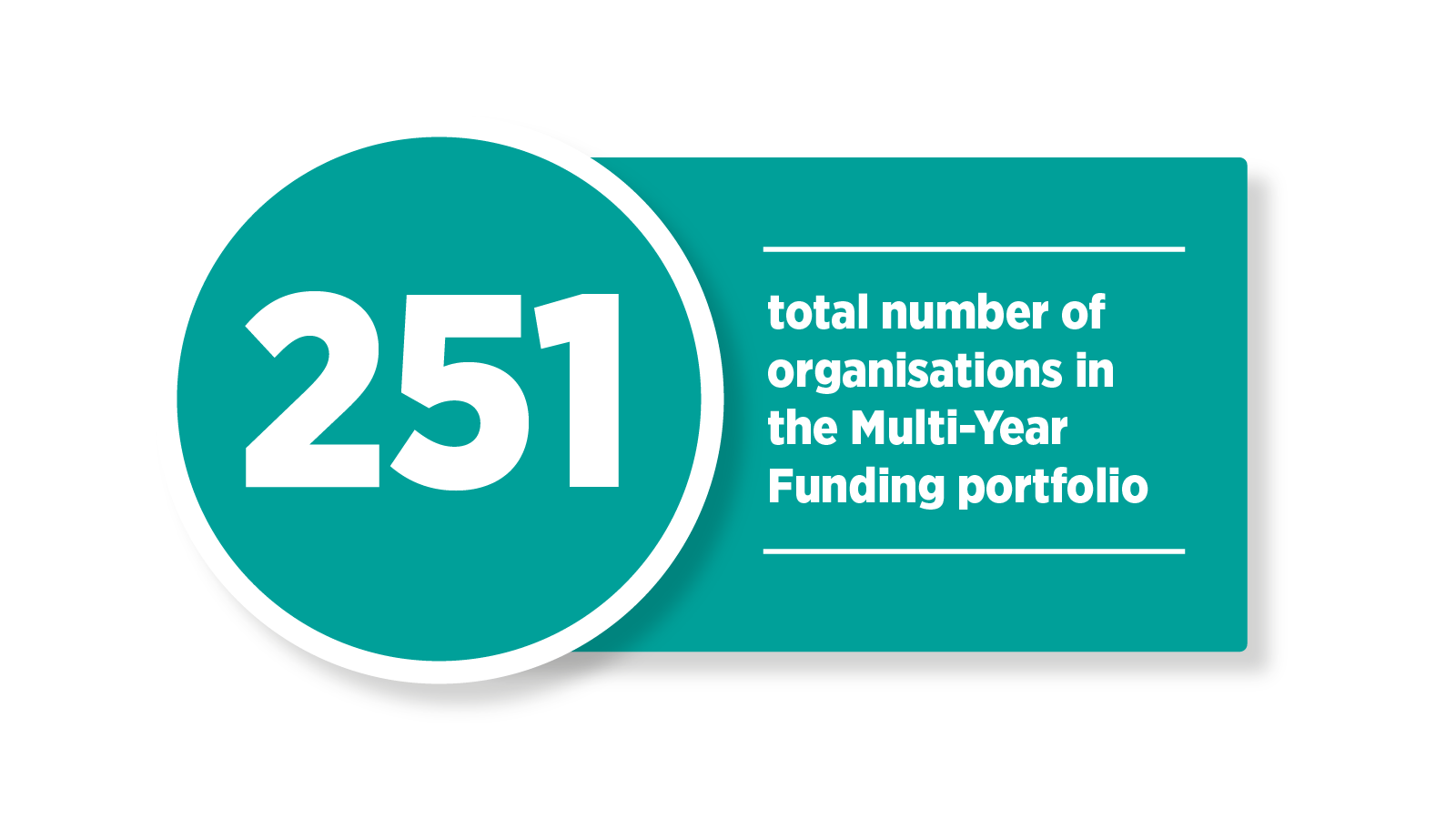 251 is the total number of organisations in the Multi-Year Funding portfolio