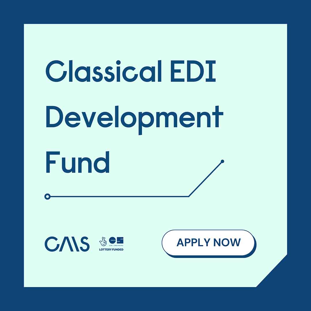 Classical EDI Development Fund. Apply Now. Chamber Music Scotland and Creative Scotland National Lottery logos. Apply Now.